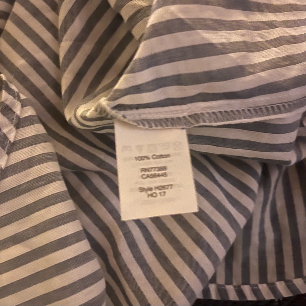 J.Crew Factory Ruffle Front Striped Popover Shirt - Picture 10 of 11
